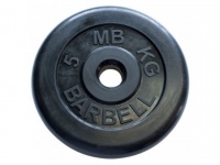 Диски (блины) MB Barbell на штангу и гантели 5кг, 31мм (черные)